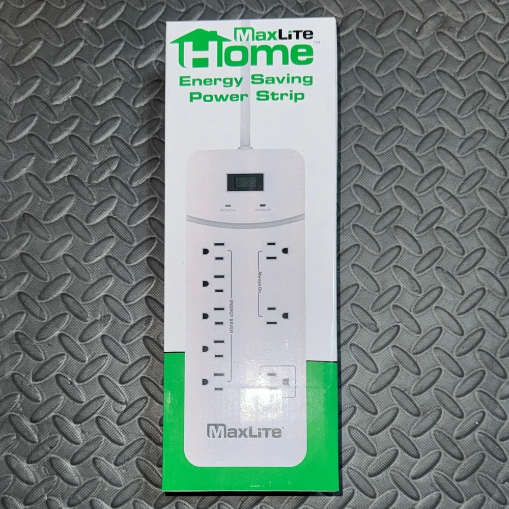 White Energy Efficient Power Strip